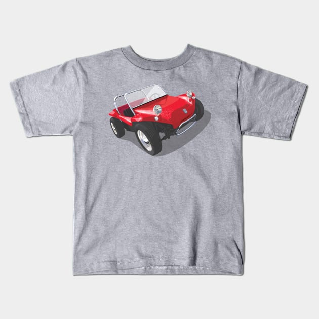 beach buggy in red Kids T-Shirt by candcretro